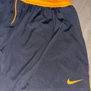 Nike Dark Blue and Orange Sports Shorts